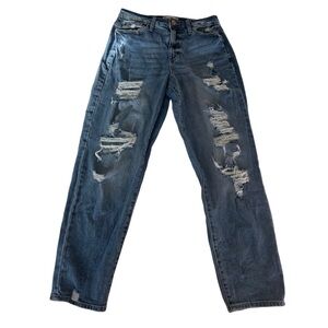 SO Ripped High Rise Curvy Mom Jeans